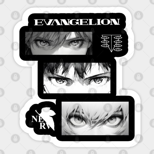 Evangelion Children's Eyes Sticker by Lamp DigiArt